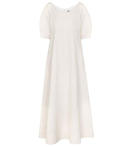 Linen and cotton-blend midi dress - Toteme - Modalova
