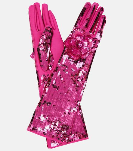 Valentino Floral sequined gloves - Valentino - Modalova