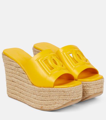 Espadrille-Sandalen DG aus Leder - Dolce&Gabbana - Modalova