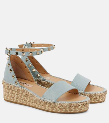 Espadrille-Sandalen Rockstud aus Leder - Valentino Garavani - Modalova