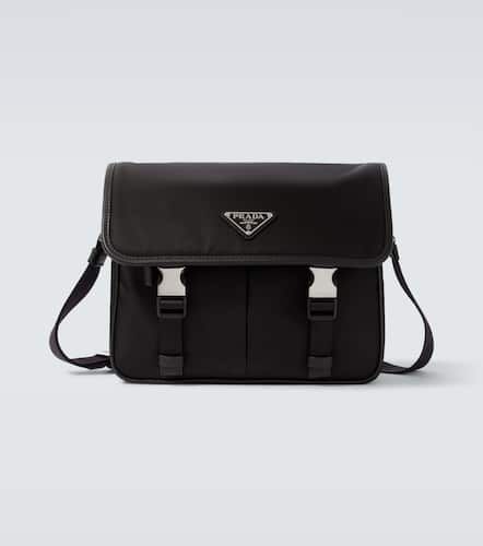 Re-Nylon leather-trimmed shoulder bag - Prada - Modalova