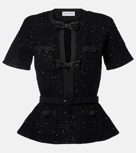 Self-Portrait Top mit Pailletten - Self-Portrait - Modalova