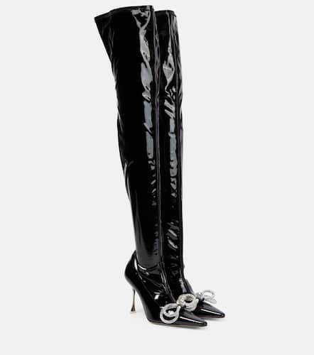 Double Bow embellished over-the-knee boots - Mach & Mach - Modalova