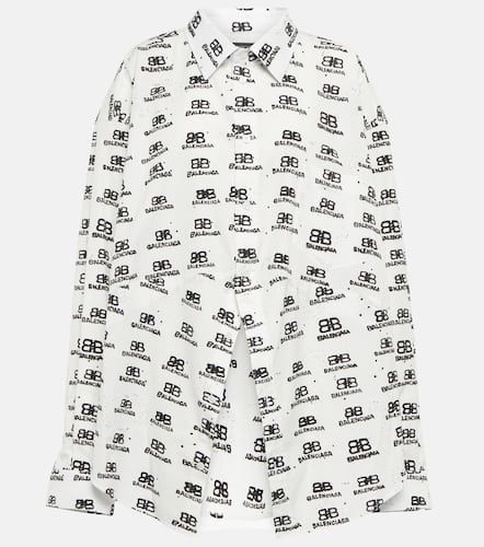 Camisa BB de popelín de algodón - Balenciaga - Modalova