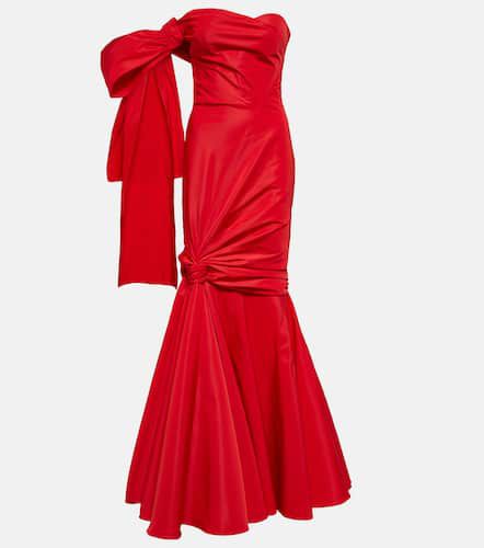 Bow-detail bustier polyfaille gown - Alexander McQueen - Modalova