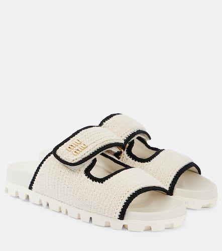 Miu Miu Logo crochet sandals - Miu Miu - Modalova