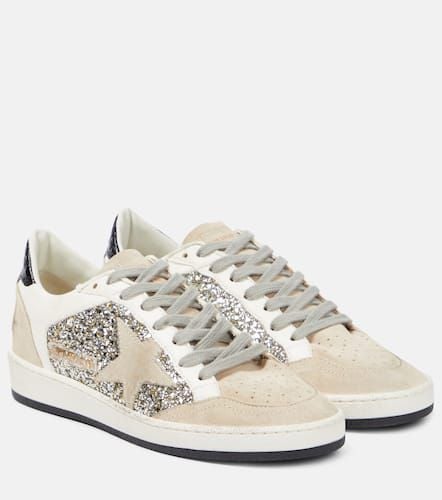 Sneakers Ball Star aus Veloursleder mit Glitter - Golden Goose - Modalova