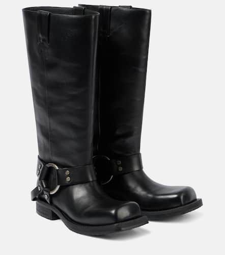 Leather knee-high biker boots - Acne Studios - Modalova