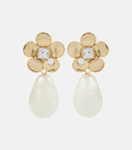 Embellished faux pearl drop earrings - Oscar de la Renta - Modalova