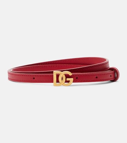 Cinturón de piel con DG - Dolce&Gabbana - Modalova