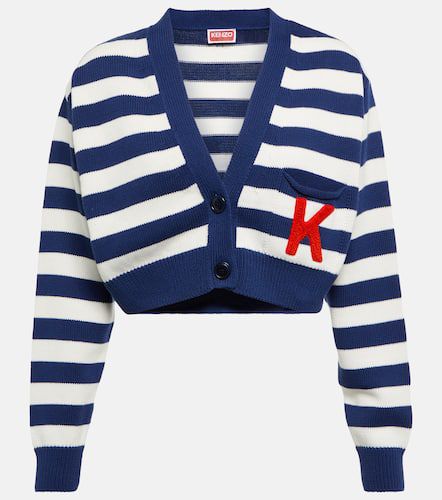 Striped cropped cotton cardigan - Kenzo - Modalova