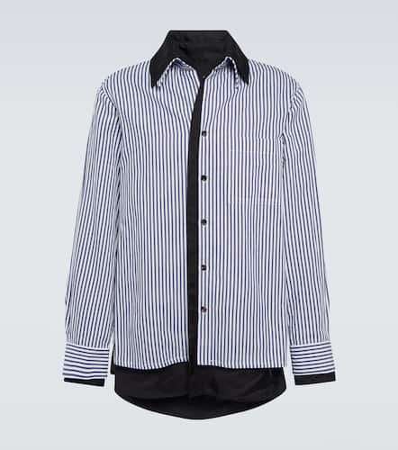 Camicia gessata in cotone e lino - Bottega Veneta - Modalova