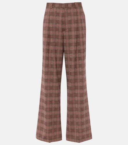 Checked high-rise wide-leg pants - Etro - Modalova