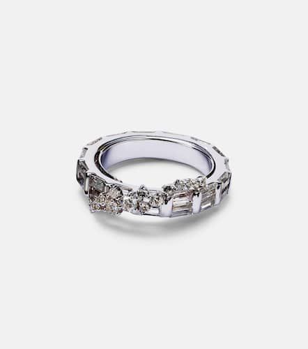 Anillo Scatter de oro blanco de 18 ct con zafiros y diamantes - Ananya - Modalova