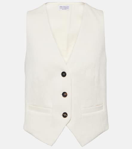 Cotton and linen vest - Brunello Cucinelli - Modalova