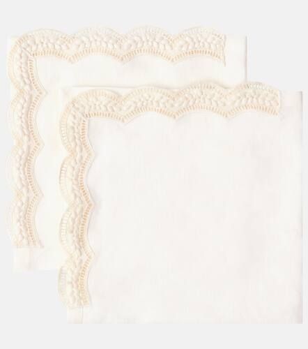 Set di 2 tovaglioli Emilia in lino con ricamo - Cabana - Modalova