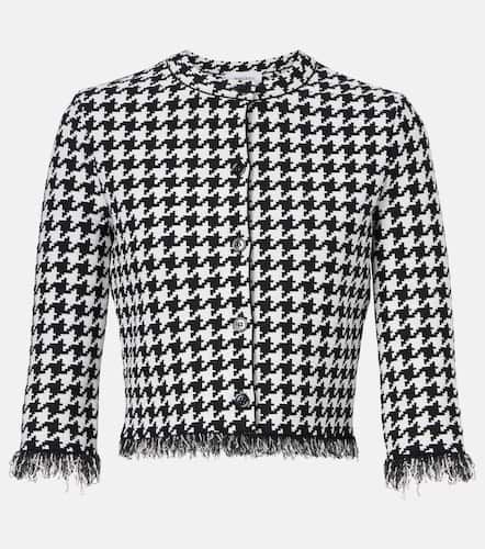 Houndstooth fringed jacquard cardigan - McQueen - Modalova