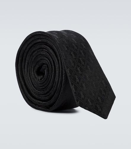 Corbata de seda estampada - Saint Laurent - Modalova