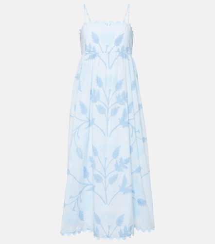 Scalloped floral cotton midi dress - Juliet Dunn - Modalova