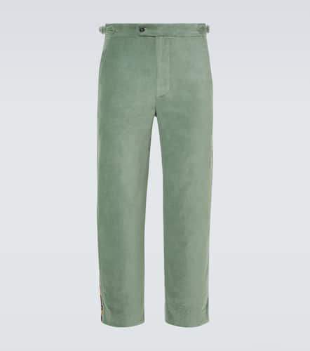 Oberon cotton velvet straight pants - Bode - Modalova