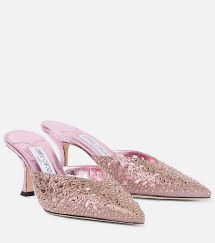 Mules Solar 70 aus Satin mit Kristallen - Jimmy Choo - Modalova