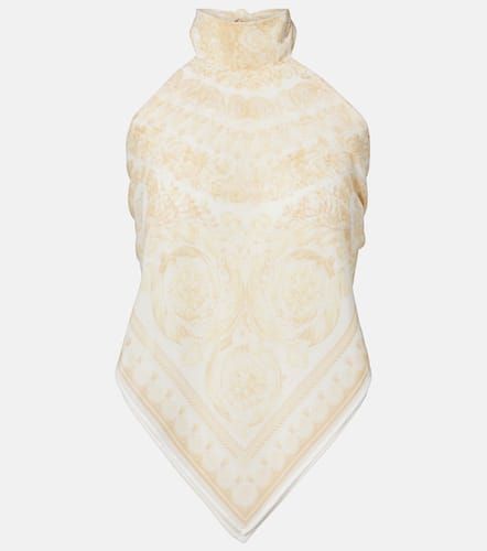 Versace Top in georgette con stampa - Versace - Modalova