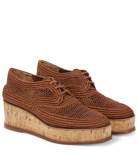 X Clergerie Harold woven raffia platform Derby shoes - Gabriela Hearst - Modalova