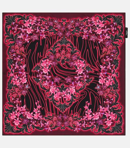 Versace Orchid Barocco silk scarf - Versace - Modalova