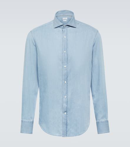 Camisa en denim de chambray - Brunello Cucinelli - Modalova