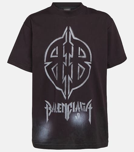 Metal BB oversized cotton jersey T-shirt - Balenciaga - Modalova
