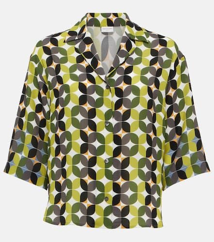 Printed crêpe bowling shirt - Dries Van Noten - Modalova