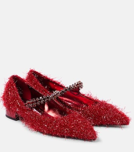 Bing tinsel-embellished Mary Jane flats - Jimmy Choo - Modalova