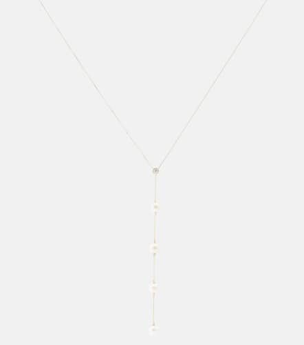 Halskette aus 14kt Gelbgold mit Diamanten und Perlen - Mateo - Modalova