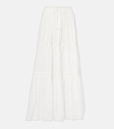 Tiered cotton maxi skirt - Poupette St Barth - Modalova