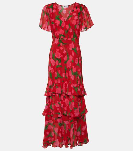 Gilly floral tiered silk maxi dress - Rixo - Modalova