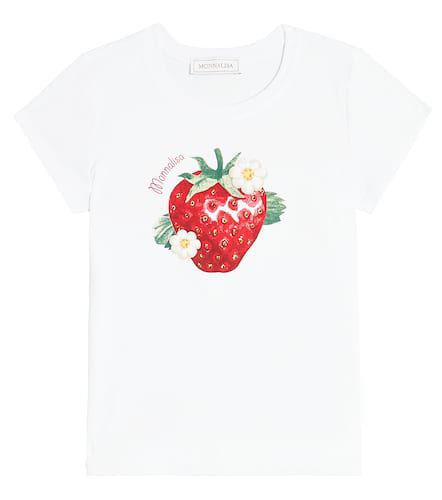 Camiseta de mezcla de algodón estampada - Monnalisa - Modalova