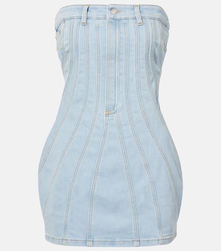 Mugler Robe bustier en jean - Mugler - Modalova