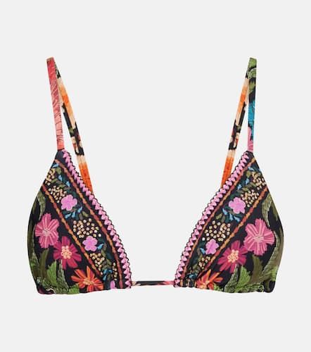Stitched Garden Tapestry bikini top - Farm Rio - Modalova
