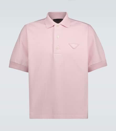 Polo de algodón con logo tonal - Prada - Modalova