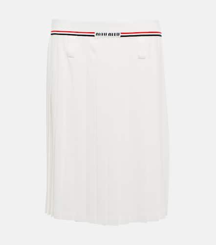 Miu Miu Pleated sablÃ© skirt - Miu Miu - Modalova