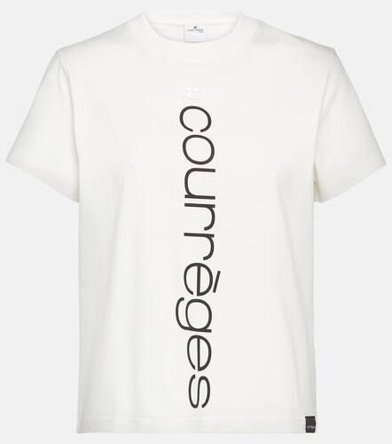 Courrèges Camiseta de algodón estampada con logo - Courreges - Modalova