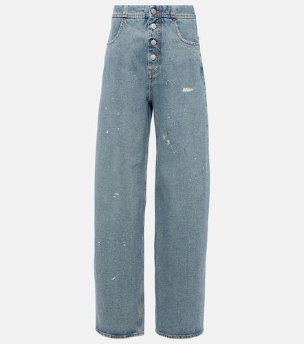 High-Rise Straight Jeans - MM6 Maison Margiela - Modalova