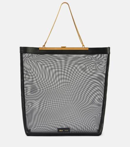 Augusta leather-trimmed mesh shopper - Khaite - Modalova