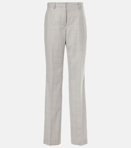 Checked wool straight pants - Dries Van Noten - Modalova