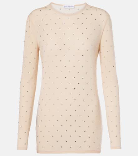 Crystal-embellished semi-sheer top - Rabanne - Modalova