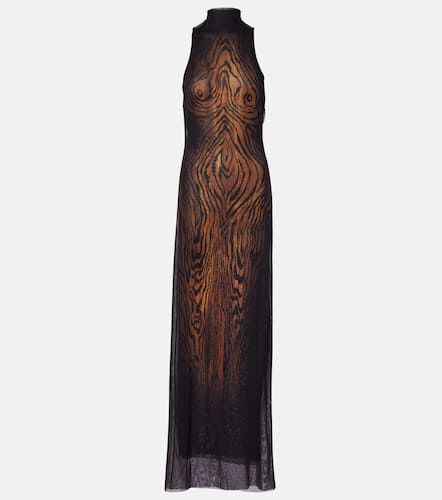 Robe longue Wood imprimée - Jean Paul Gaultier - Modalova