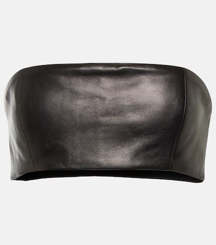 MÃ´not Leather bandeau crop top - Monot - Modalova