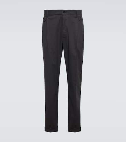 Mid-rise straight cotton pants - Dolce&Gabbana - Modalova