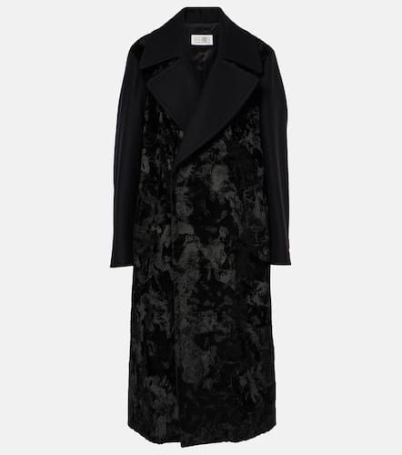 Paneled wool-blend coat - MM6 Maison Margiela - Modalova