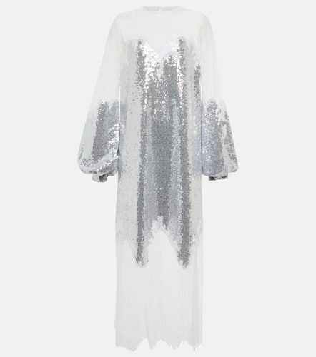 Zahara sequined and lace gown - Costarellos - Modalova